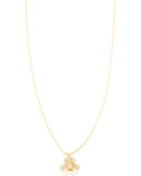 TJ Maxx - 14Kt Plated Sterling Wire Cubic Zirconia Flower Necklace - Lyst