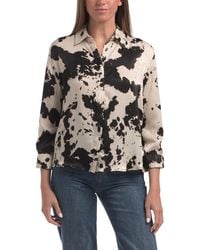TJ Maxx - Cow Print Satin Blouse For Polyester - Lyst