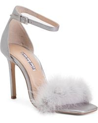 TJ Maxx - Leather Esquire Faux Feather Heeled Sandals For - Lyst