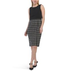TJ Maxx - Sheath Mini Dress With Tweed Skirt For Cotton/Polyester/Viscose - Lyst