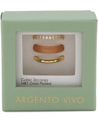 TJ Maxx - Plated Brass Resin Cubic Zirconia Ring Set For - Lyst