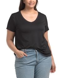 TJ Maxx - Plus Super Soft V-Neck Short Sleeve Studio T-Shirt For Spandex/Polyester - Lyst