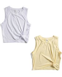 TJ Maxx - 2Pk Super Soft Sideline Twist Tank Tops For Spandex/Polyester - Lyst