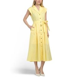 TJ Maxx - Belted Shirt Dress For Spandex/Cotton/Polyester - Lyst