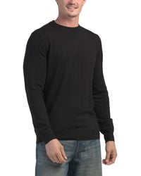 TJ Maxx - Extrafine Merino Wool Long Sleeve Crew Neck Pull Over Sweater - Lyst