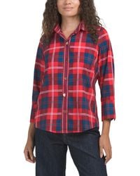 TJ Maxx - Plaid Button Up Shirt For Spandex/Polyester - Lyst