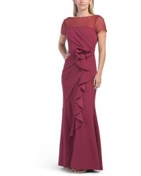 TJ Maxx - Short Sleeve Illusion Gown For Spandex/Polyester - Lyst