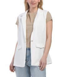 TJ Maxx - Notch Collar Scuba Crepe Vest For Spandex/Polyester - Lyst
