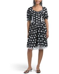 TJ Maxx - Polka Dot Mini Dress With Corset Waist For Polyester - Lyst