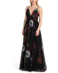 TJ Maxx - Pleated Floral Printed Gown For Spandex/Polyester - Lyst
