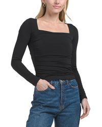 TJ Maxx - Square Neck Long Sleeve Knit Top For Spandex/Polyester - Lyst