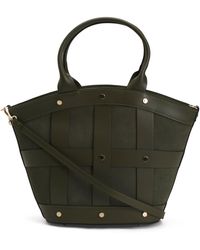 TJ Maxx - Leather And Suede Tulip Satchel, Leather//Suede - Lyst
