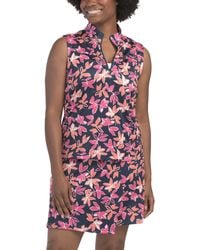 TJ Maxx - Upf 50 Sleeveless Ruched Front Top For Spandex/Polyester - Lyst