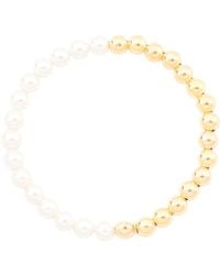 TJ Maxx - 18Kt Plated Sterling Bead Stretch Bracelet For - Lyst