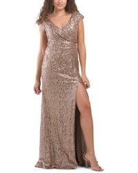 TJ Maxx - Sleeveless Sequin Gown With Front Slit For Nylon - Lyst