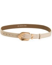 TJ Maxx - Leather Croc Embossed Belt With Tone Wavy Buckle For Leather - Lyst