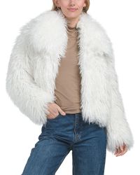 TJ Maxx - Luxious Mongolian Faux Fur Jacket, Polyester - Lyst