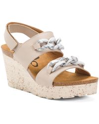 TJ Maxx - Leather Fair Isle Wedge Sandals For - Lyst