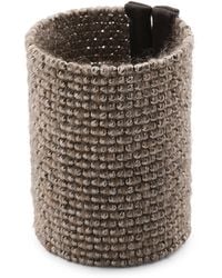 TJ Maxx - Leather Bead And Fabric Cuff Bracelet For - Lyst