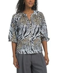 TJ Maxx - Three-Quarter Split V-Neck Blouse For Polyester - Lyst