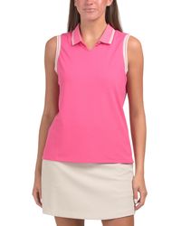 TJ Maxx - Pique Sleeveless Keyhole Neck Top For Nylon/Spandex/Cotton - Lyst