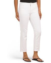 TJ Maxx - Ab Tech High Rise Slim Straight Jeans With Raw Cuffs For Spandex/Cotton/Polyester - Lyst