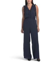 TJ Maxx - V-Neck Ruffle Elastic Waist Jumpsuit For Spandex/Polyester - Lyst
