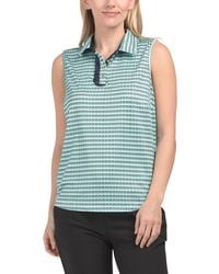 TJ Maxx - Upf 50 Ruffle Front Sleeveless Polo For Spandex/Polyester - Lyst