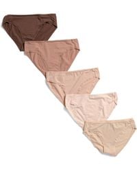 TJ Maxx - 5Pk Organic Cotton Blend Hi Cut Briefs For Spandex/Cotton - Lyst