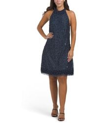 TJ Maxx - Sleeveless Halter Sequin Mini Dress For Nylon/Polyester/Viscose - Lyst
