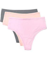 TJ Maxx - 3Pk Play High Rise Thong Bottoms For Cotton - Lyst