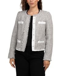 TJ Maxx - Tweed Jacket With Fringe Trim For Cotton/Polyester - Lyst