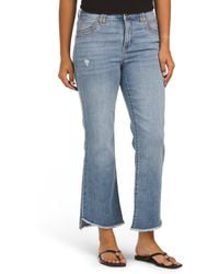 TJ Maxx - Ab Tech High Rise Cropped Itty Bitty Flare Jeans With Frayed Cuffs For Spandex/Cotton/Polyester - Lyst