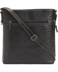 TJ Maxx - Leather Hornback Croc Embossed Buffalo Crossbody For - Lyst