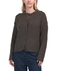 TJ Maxx - Wool Blend Boxy Textured Cardigan, Nylon/Spandex/Polyester - Lyst