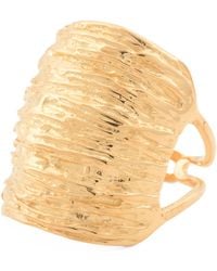 TJ Maxx - 18Kt Plated Textured Shiny Finish Ring - Lyst