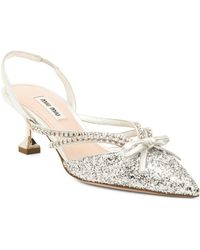 TJ Maxx - Glitter Embellished Pointy Toe Kitten Heels For Leather - Lyst