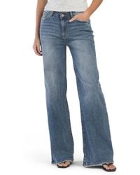 TJ Maxx - Mid Rise Wide Leg V Dip Waist Denim Pants For Spandex/Cotton/Polyester - Lyst