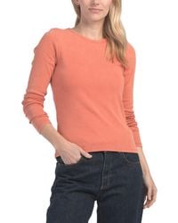 TJ Maxx - Sandwashed Long Sleeve Crew Neck T-Shirt For Spandex/Cotton - Lyst