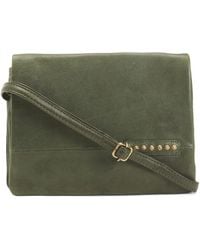 TJ Maxx - Leather Double Entry Flap Over Crossbody With Studded Detail, Leather - Lyst