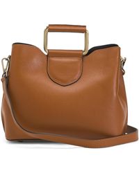 TJ Maxx - Leather Satchel With Square Carry Handles For - Lyst