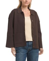 TJ Maxx - Collared Pocket Cardigan, Nylon/Polyester/Rayon - Lyst