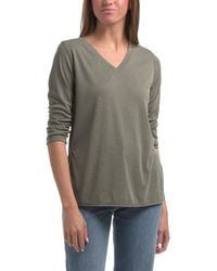 TJ Maxx - Quarter Sleeve V-Neck Ribbed Moral Slub T-Shirt For Modal/Polyester - Lyst