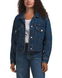 TJ Maxx - Denim Cropped Jacket With Horse Embroidery For Cotton - Lyst