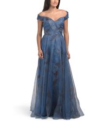 TJ Maxx - Off The Shoulder Organza Gown For Polyester - Lyst