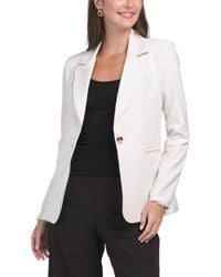 TJ Maxx - Solid Classic Notch Collar Blazer, Polyester - Lyst