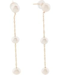 TJ Maxx - 14Kt Multi-Pearl Drop Earrings, Diamond - Lyst
