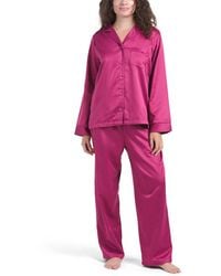 TJ Maxx - Brushed Backed Satin Pajama Set For Cotton/Polyester - Lyst