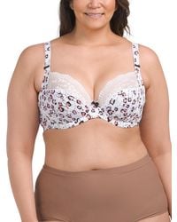 TJ Maxx - Full Figure Lucie Underwire Plunge Bra For Nylon/Polyester - Lyst
