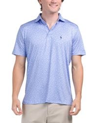 TJ Maxx - Floral Printed Performance Polo For Spandex/Polyester - Lyst
